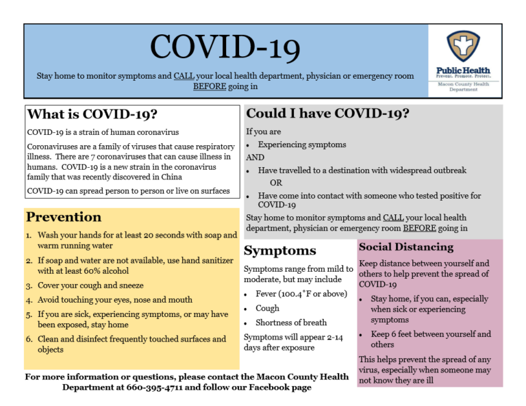 COVID-19 Informational Handout.revised | Macon County Health Dept.