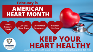 MCHD offers services to help your heart health like blood pressure screenings, cholesterol checks, low-cost blood draws, and nutrition services